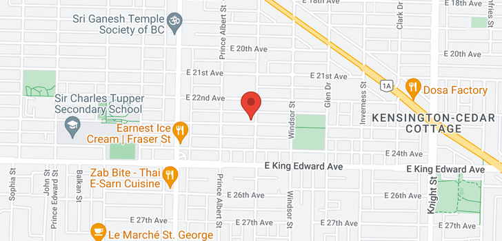 map of 3849 ST. CATHERINES STREET